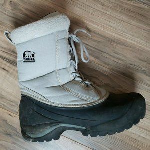 SOREL Cumberland Winter Snow Thinsulate Insulation Ivory Boots Women’s - Sz 8